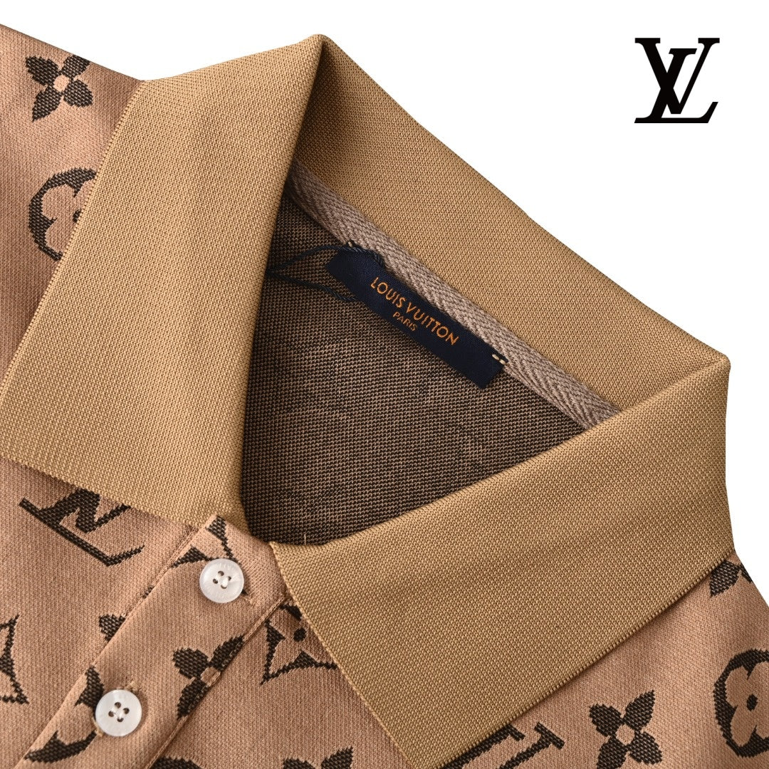 Louis Vuitton Men's Brown Monogram Polo Shirt