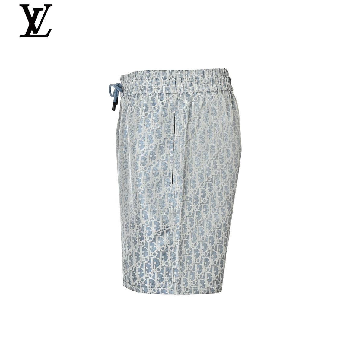 Dior Men's Light Blue Oblique Print Swim Shorts