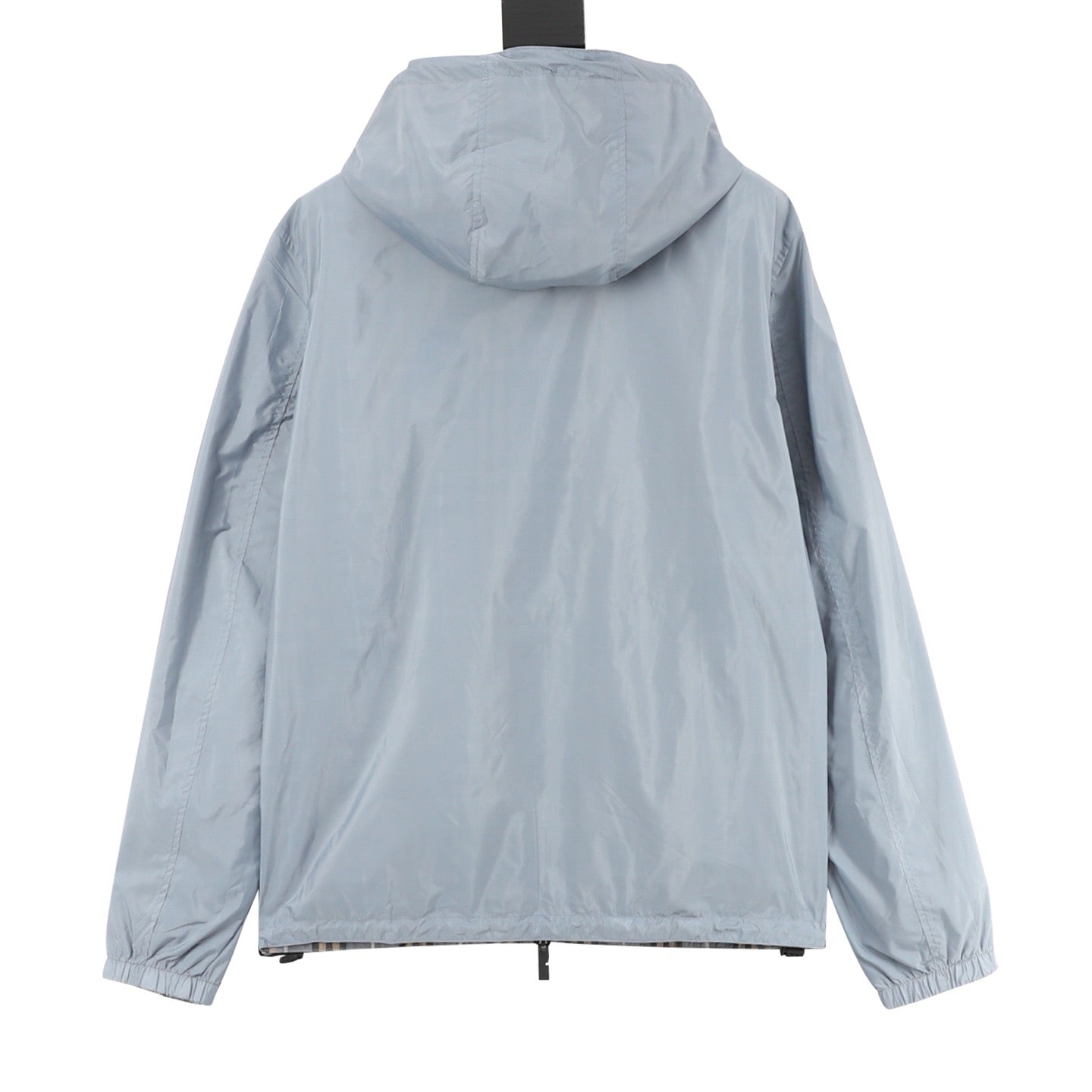 Burberry Grey-Green Check Reversible Hooded Jacket