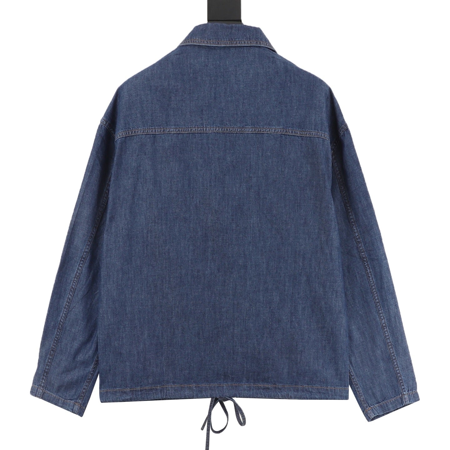 Loewe Anagram Embroidered Pocket Zip-Up Denim Jacket