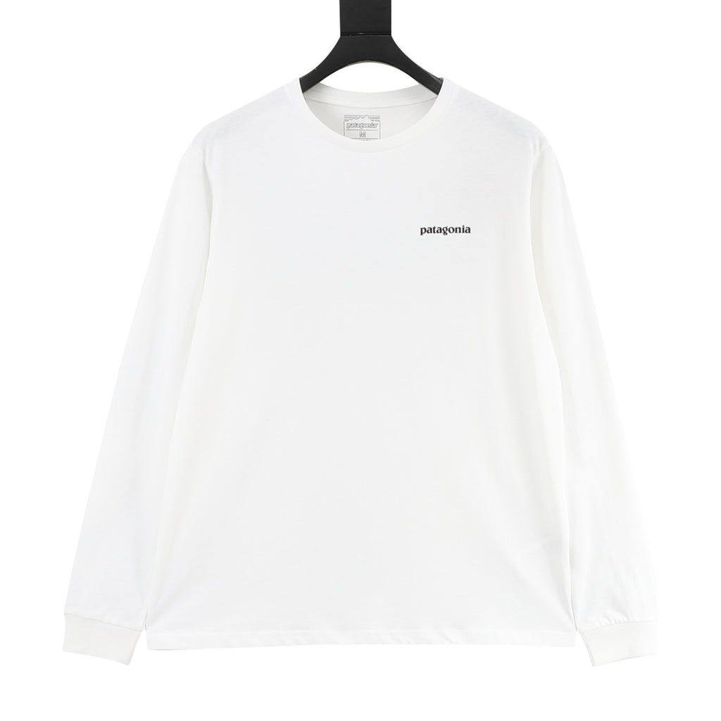 Patagonia P-6 Logo Long-Sleeve Responsibili-Tee — Black