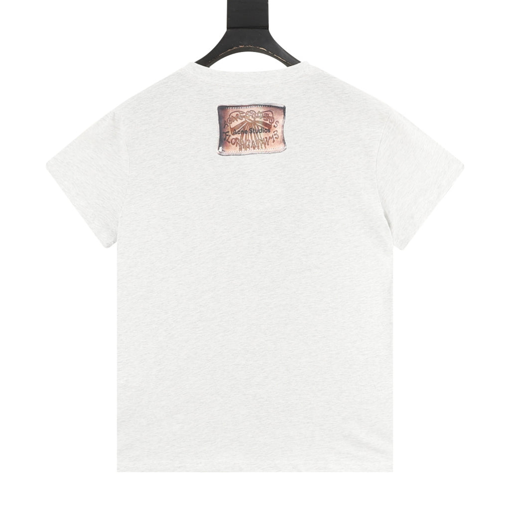Acne Studios Light Grey Ornament Print T-Shirt