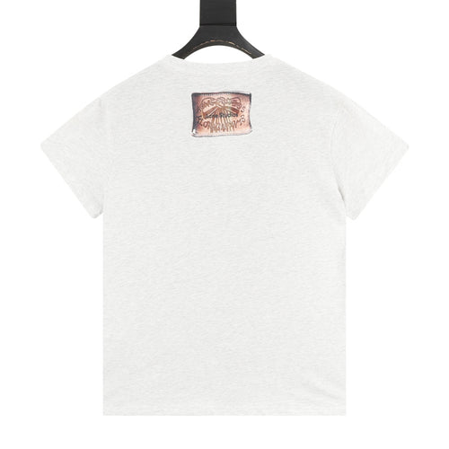 Acne Studios Light Grey Ornament Print T-Shirt