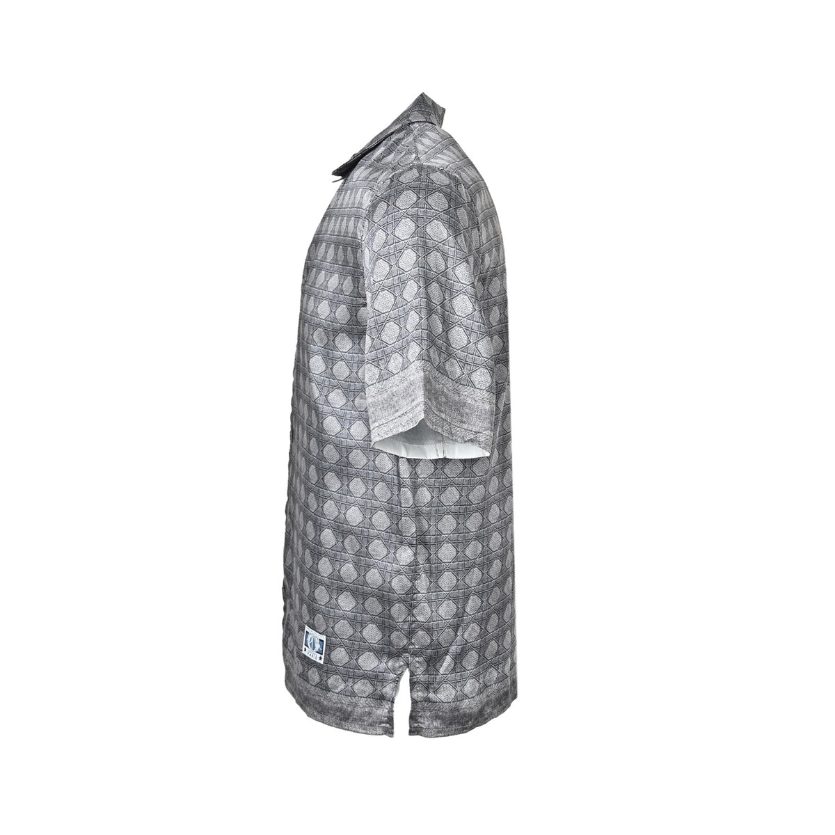 Dior Grey Geometric Print Short-Sleeve Shirt