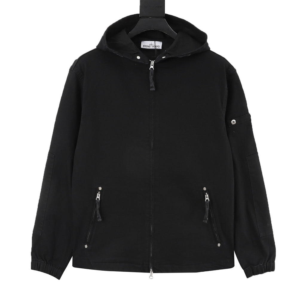 Stone Island Women's Men's Black Hooded Jacket