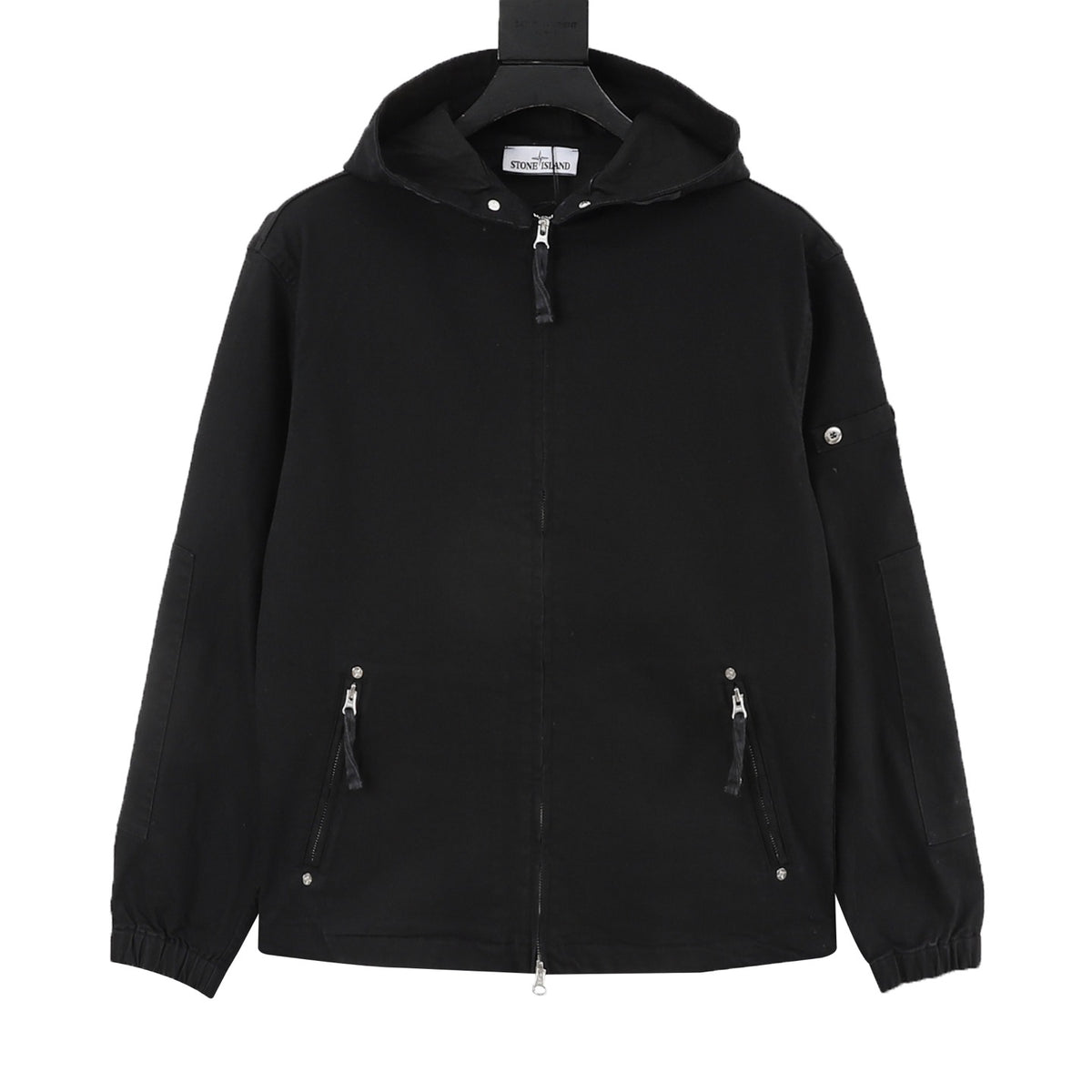 Stone Island Women's Men's Black Hooded Jacket