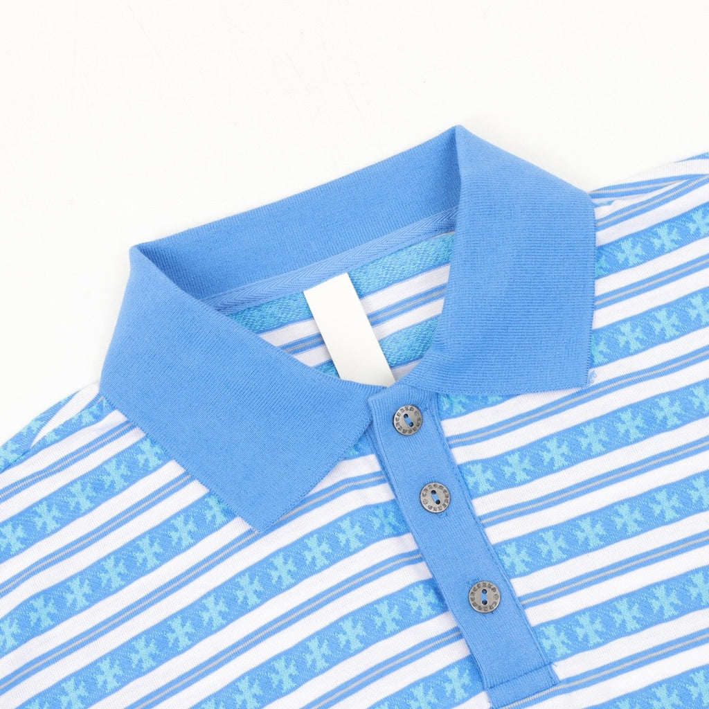 Chrome Hearts 25FW Striped Polo Long-Sleeve T-Shirt
