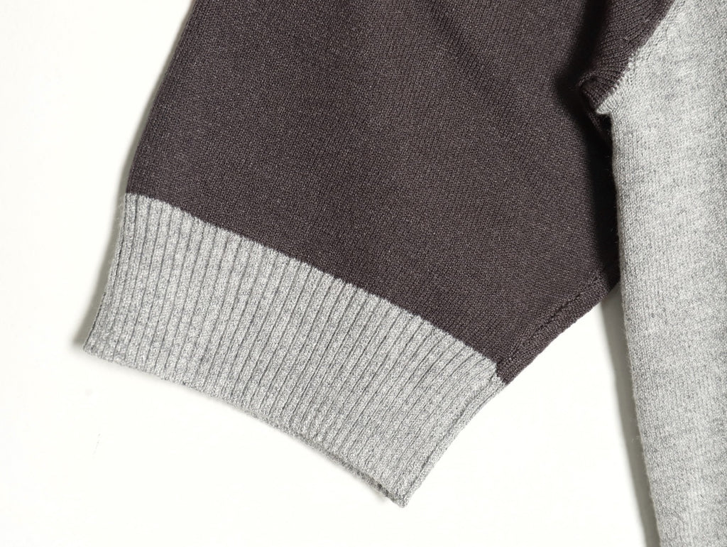Thom Browne Color-Block 4-Bar Knit Short-Sleeve Polo in Grey