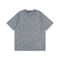Louis Vuitton All-Over LV Embroidered Knit Short-Sleeve T-Shirt in Grey
