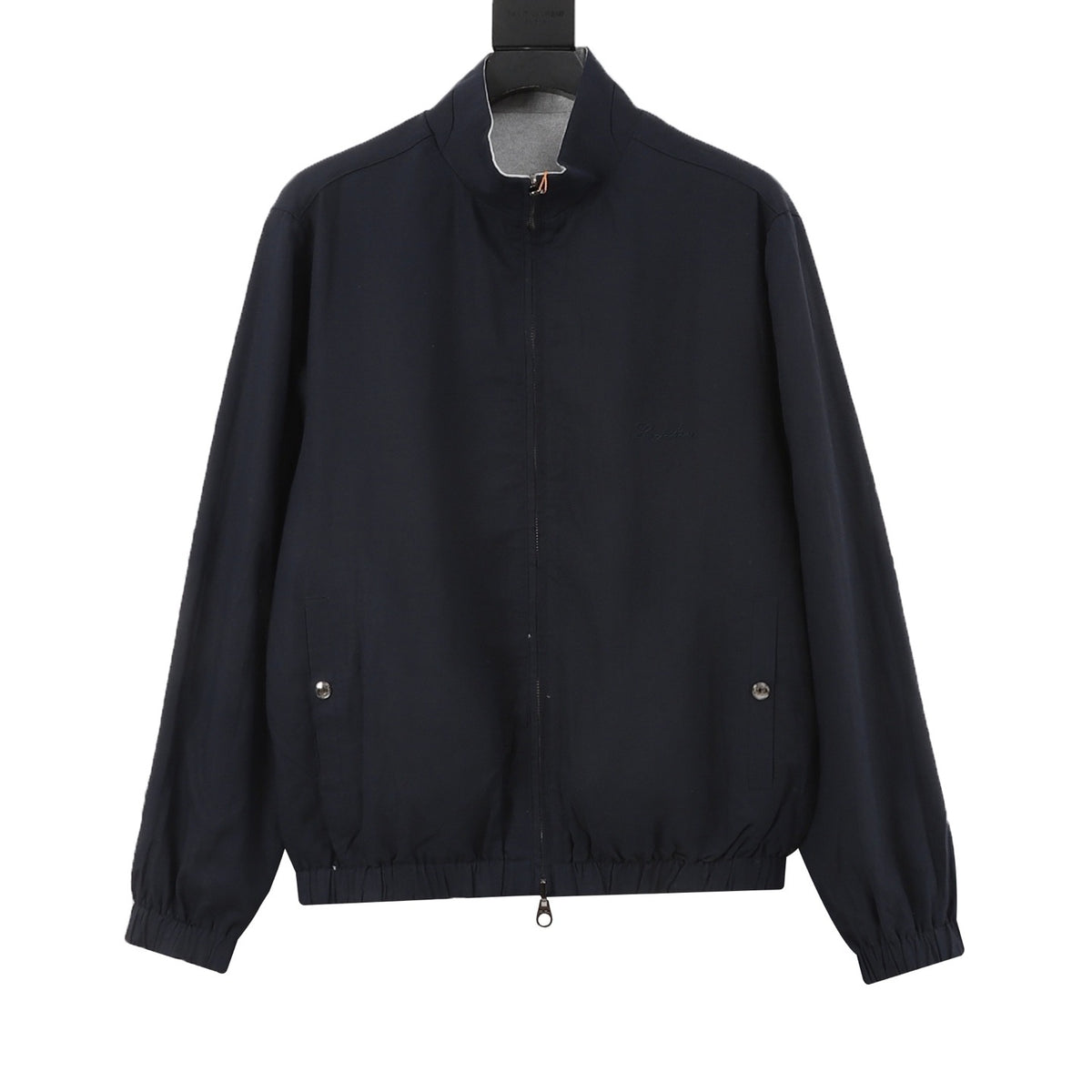 Loro Piana Women's Men's Navy Stand-Collar Zip-Up Jacket
