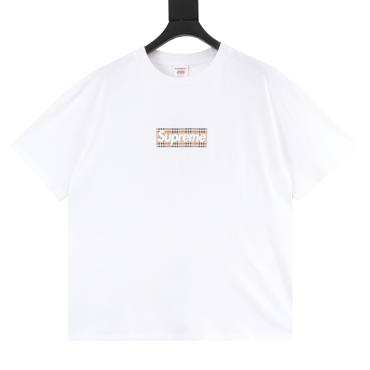 Supreme x Burberry Box Logo Short-Sleeve T-Shirt in White