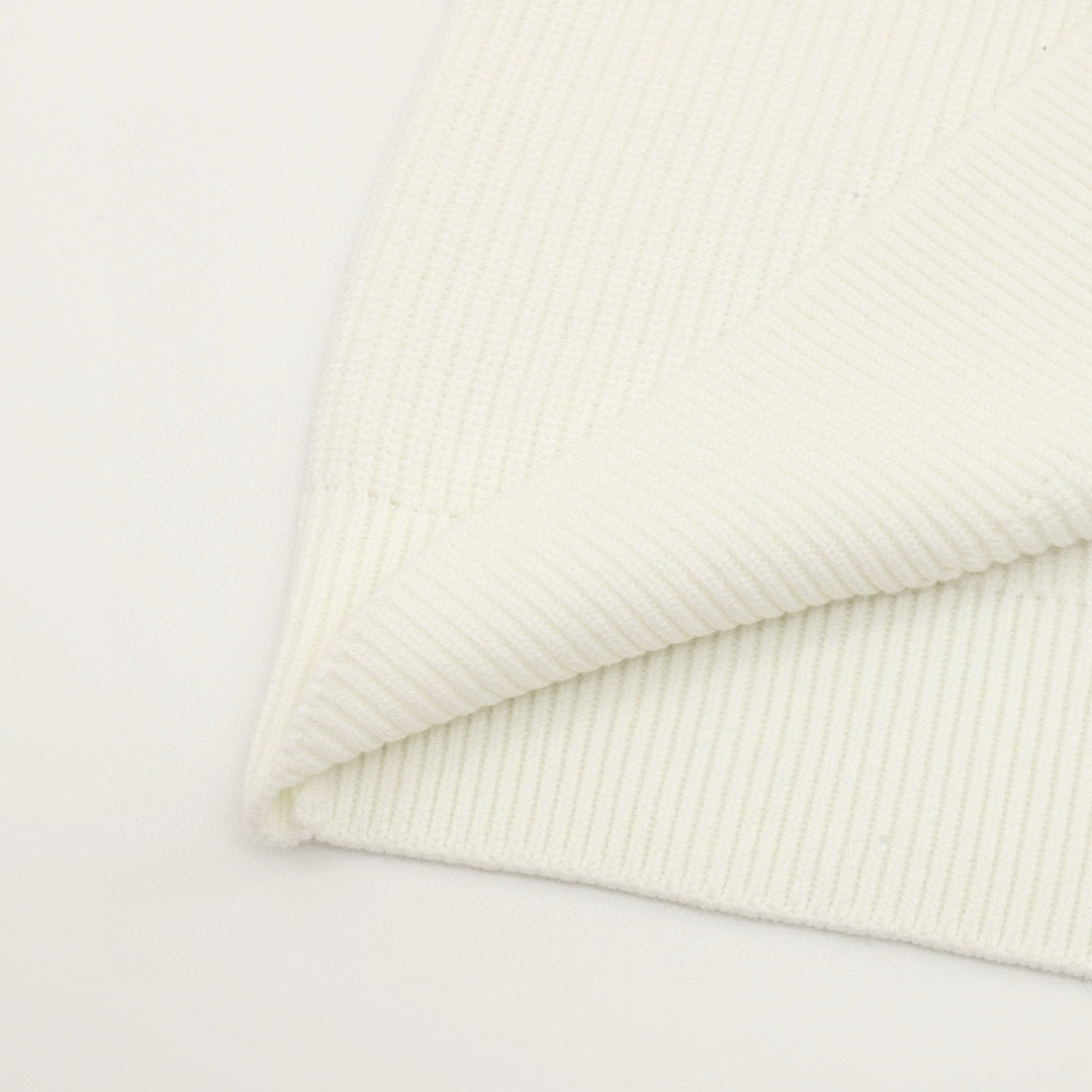 Prada Polo Collar Half-Zip Chunky Knit Sweater