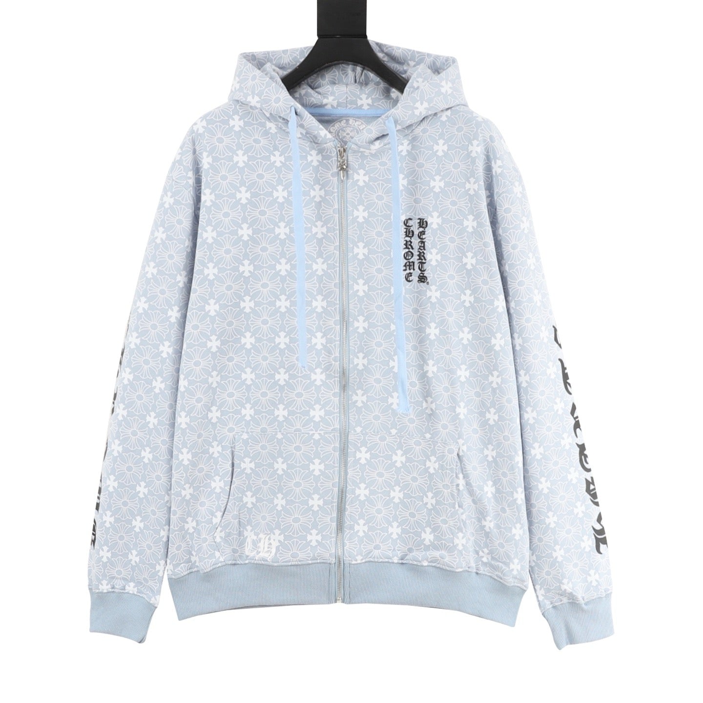 Chrome Hearts All-Over Print Zip-Up Sweatshirt Jacket