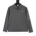 KOLON SPORT Women's & Men's Dark Grey Long-Sleeve Half-Zip Polo