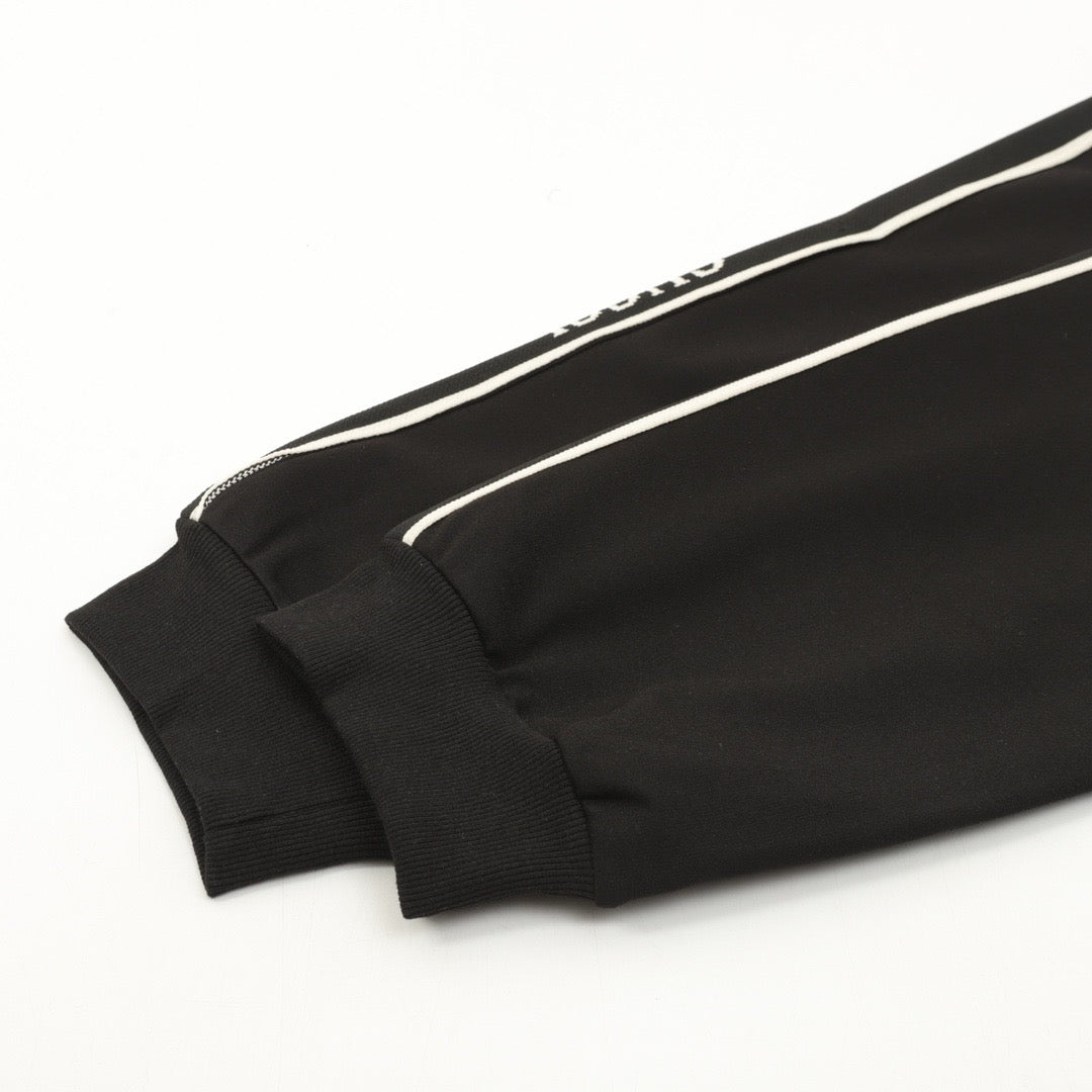 Gucci Women's Men's Black Side-Stripe Logo Jogger Pants