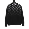 Louis Vuitton Women's Men's Black and White Gradient Monogram Crewneck Sweater
