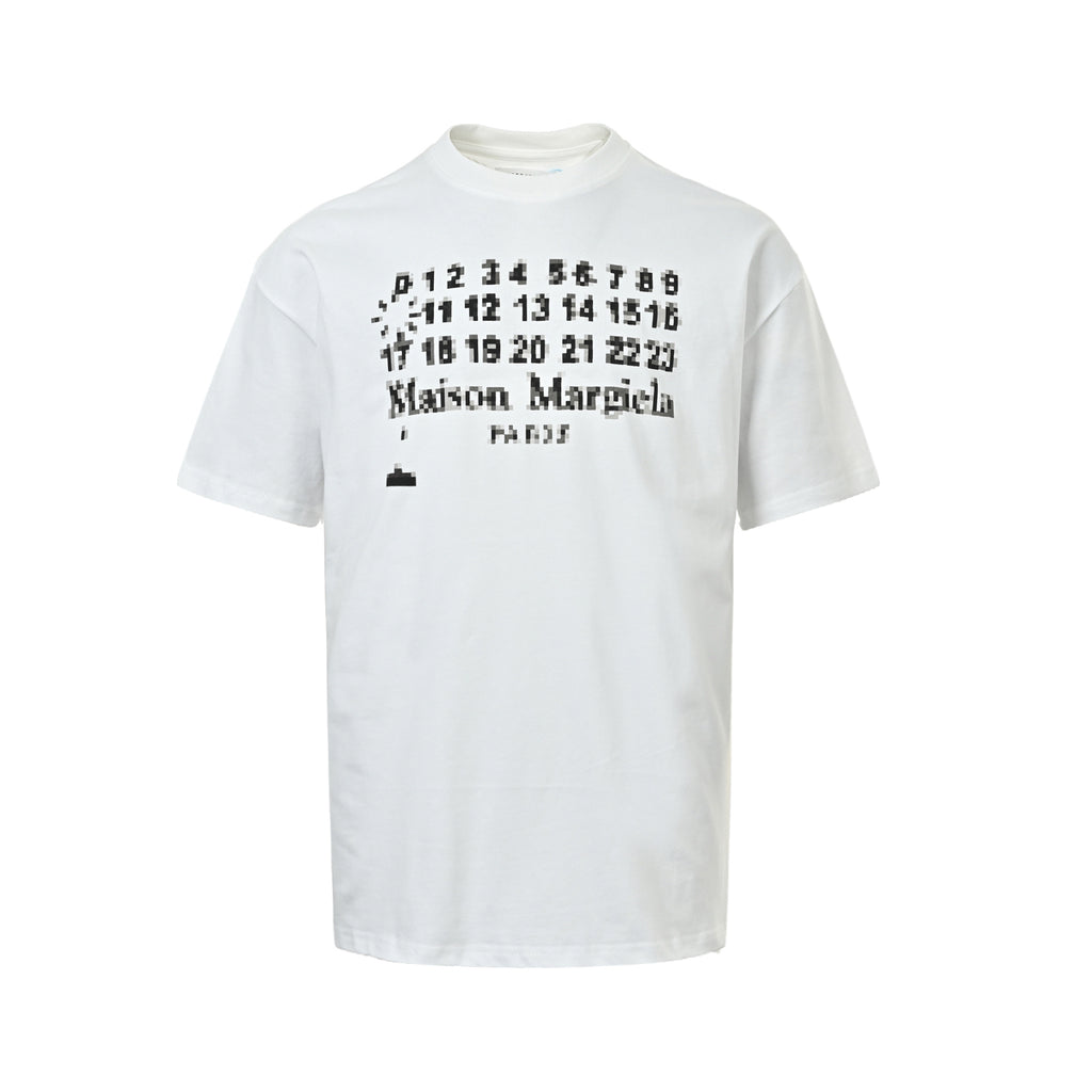 Maison Margiela White Digital Number Graphic T-Shirt