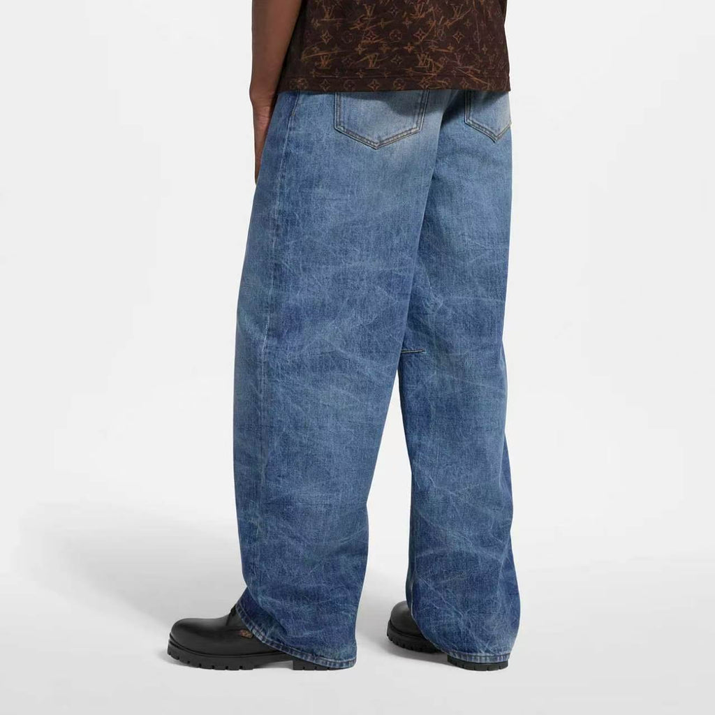 Louis Vuitton Washed Vintage Wide-Leg Jeans