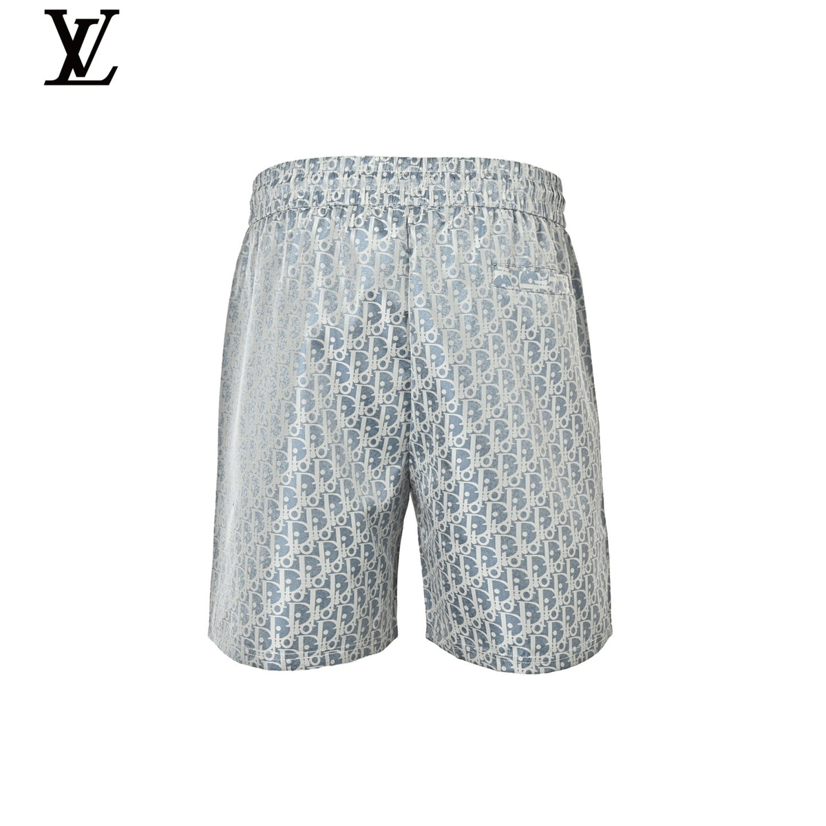 Dior Men's Light Blue Oblique Print Swim Shorts