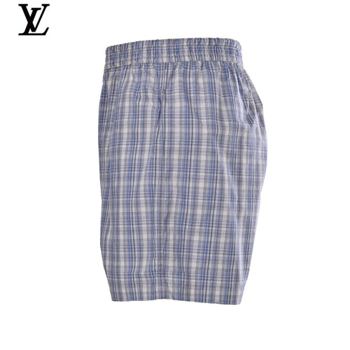 Acne Studios Blue Plaid Elastic Waist Shorts