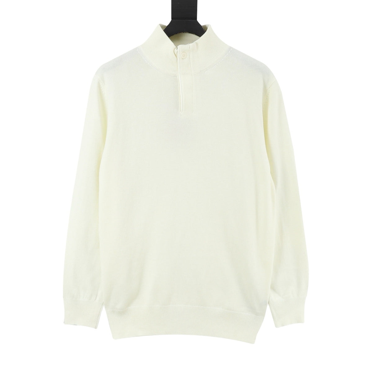 Zegna Women's Men's Cream Half-Zip Cashmere Sweater