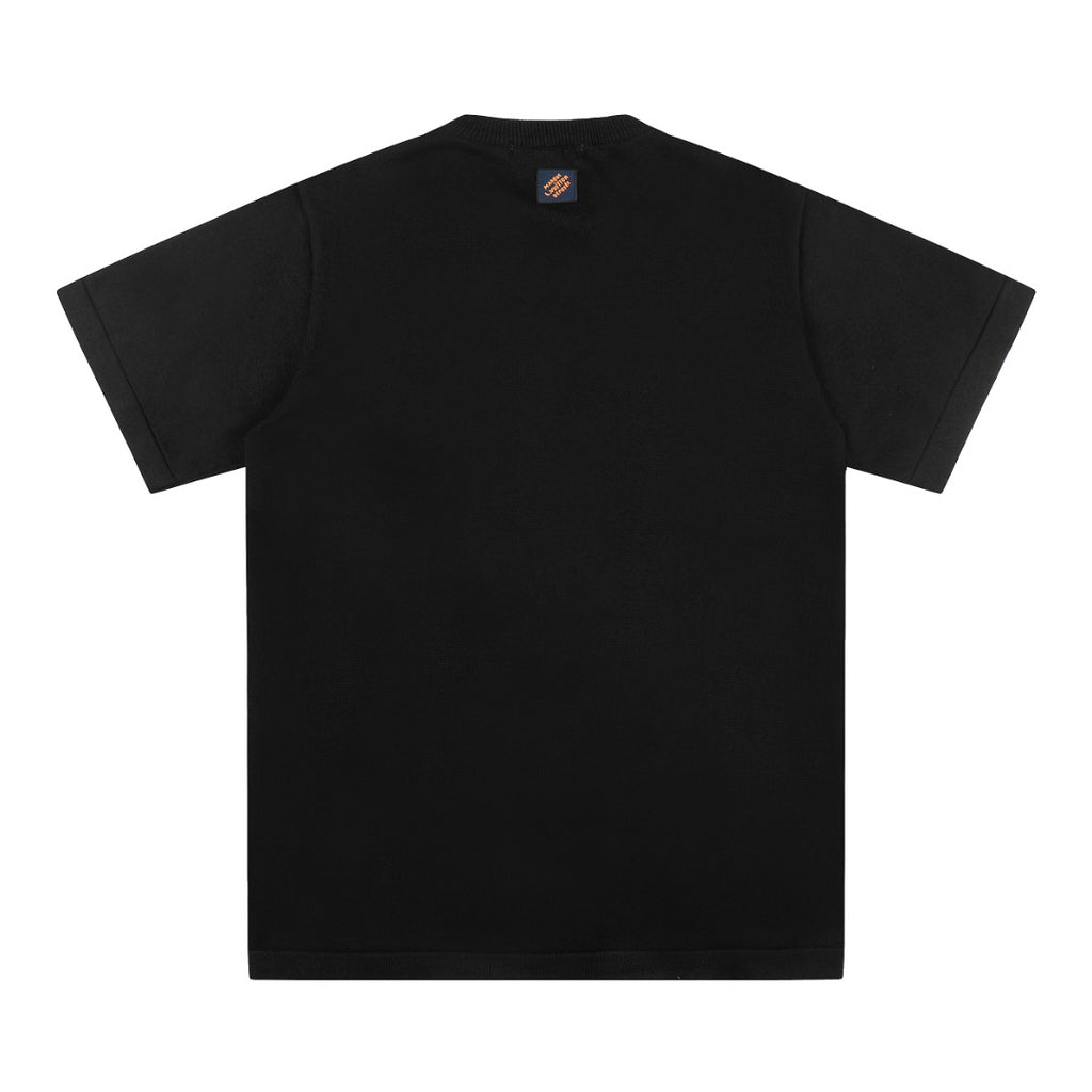 Louis Vuitton Mushroom Jacquard Knit Short-Sleeve T-Shirt in Black