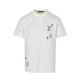 Louis Vuitton Scattered Monogram Embroidered Short-Sleeve T-Shirt in White