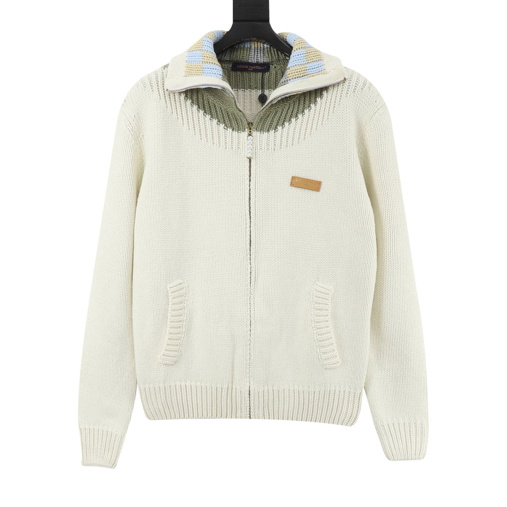 Louis Vuitton Women's & Men's Off-White Full-Zip Knit Cardigan