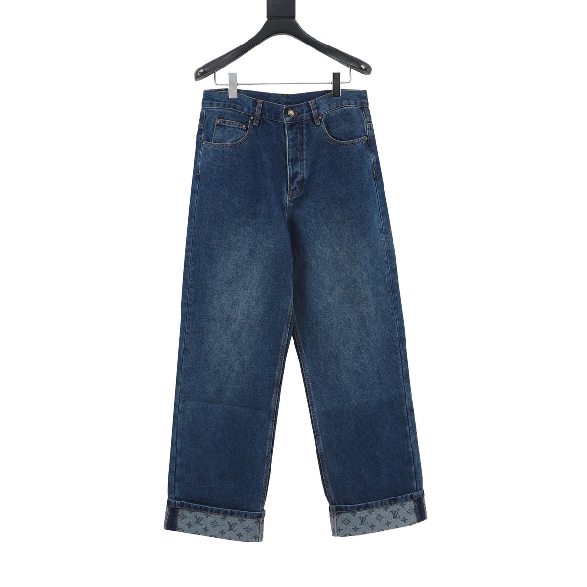 Louis Vuitton Men's Wide-Leg Jeans in Blue