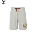 Burberry Men's Light Grey Equestrian Logo Sweat Shorts
