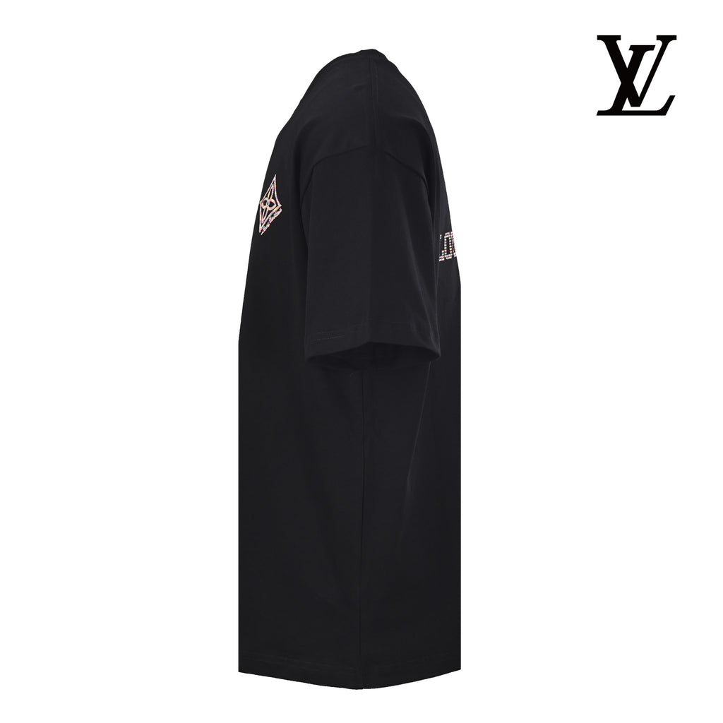 Louis Vuitton Men's Black Diamond Logo T-Shirt