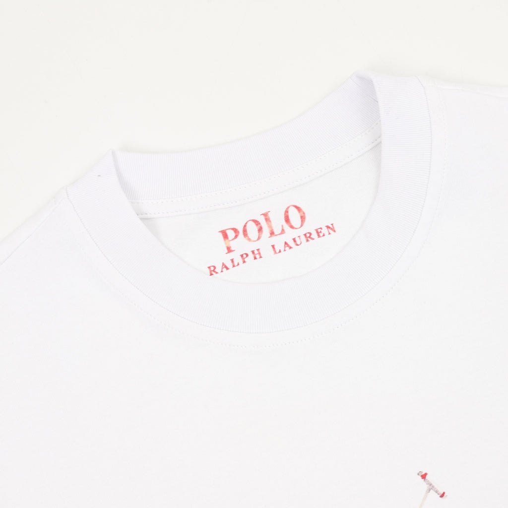 Polo Ralph Lauren Big Pony Watercolor Print Short-Sleeve T-Shirt in White