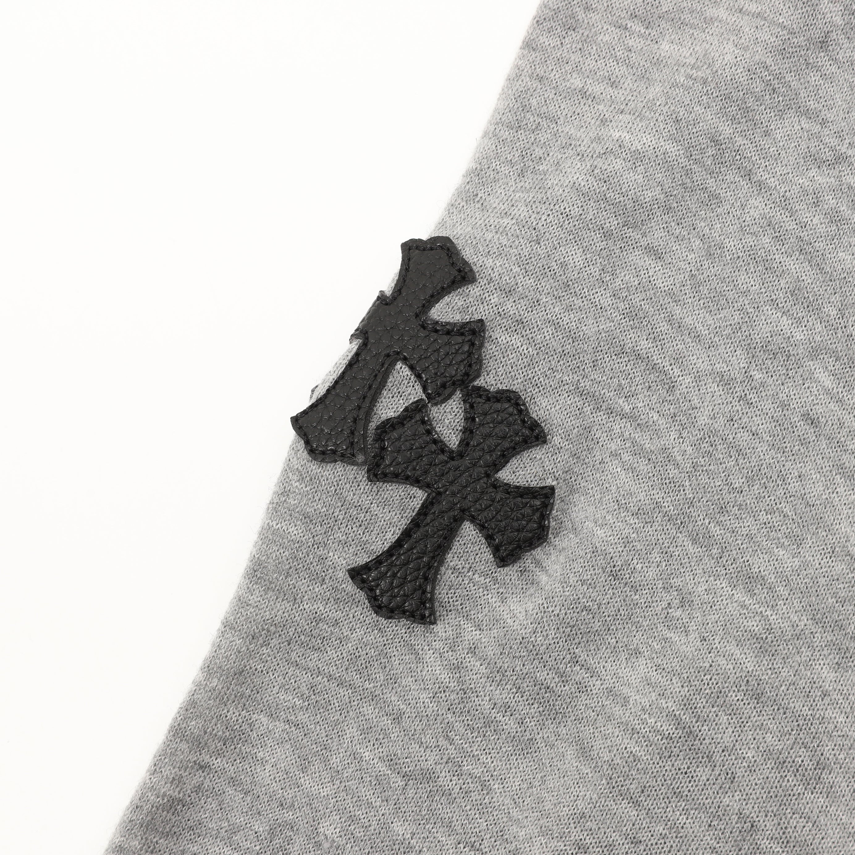 Chrome Hearts CH Gothic Logo Cross Embroidered Raglan Long-Sleeve T-Shirt