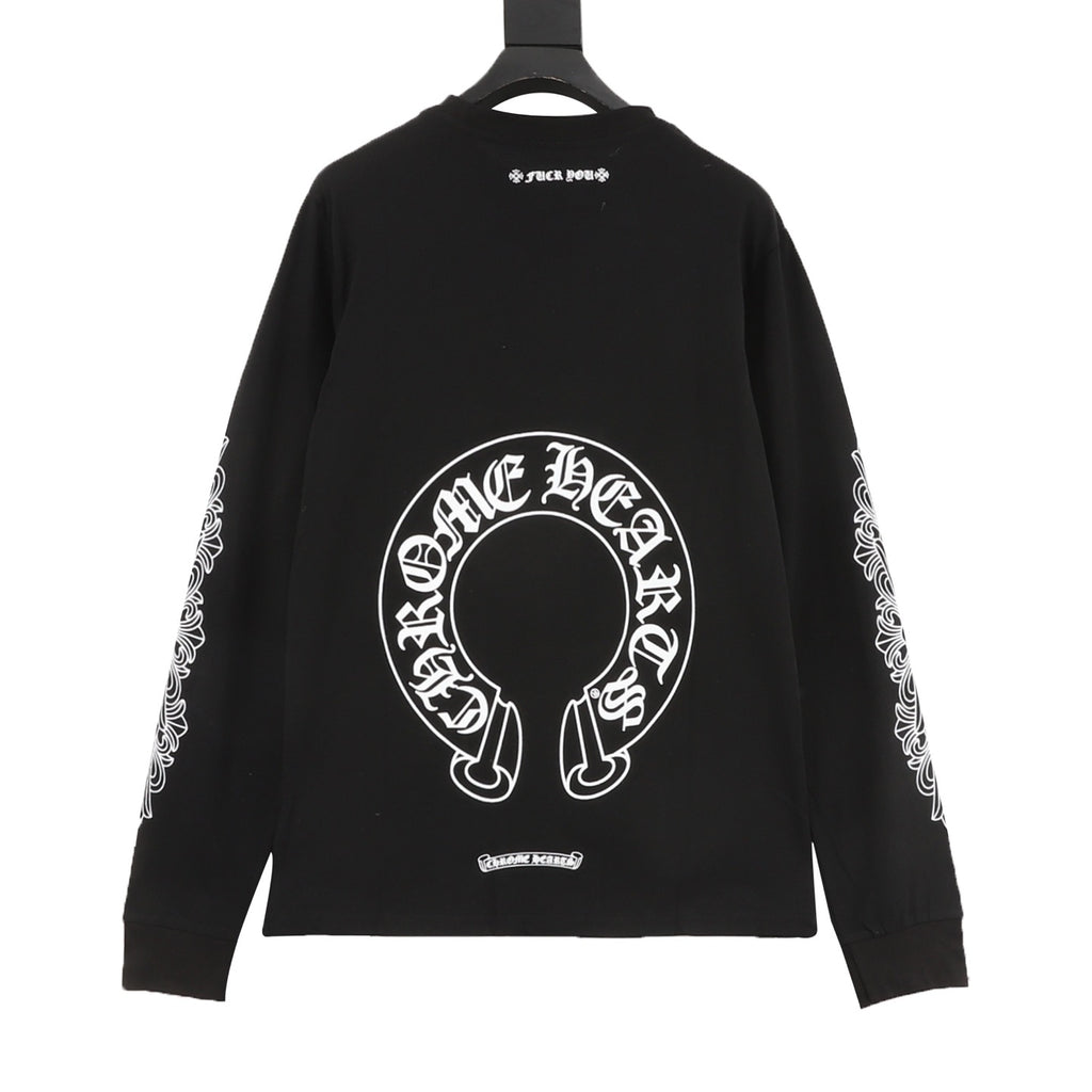 Chrome Hearts 25FW Hollow Horseshoe Long-Sleeve T-Shirt