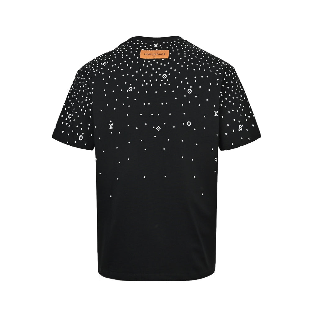 Louis Vuitton Starry Dot Monogram Short-Sleeve T-Shirt in Black
