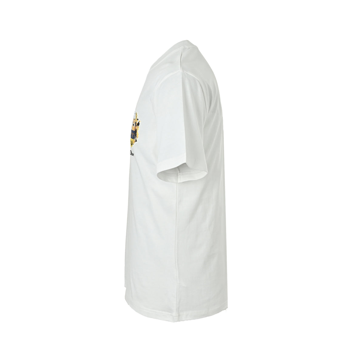 Dior Multicolor Crest Logo Short-Sleeve T-Shirt in White