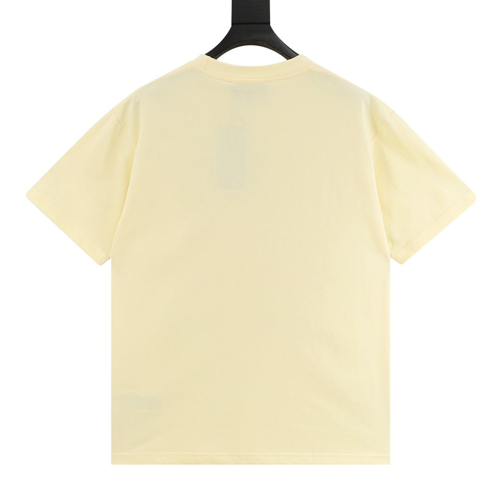 Gucci Men's Pale Yellow Circus Pony Graphic Print T-Shirt