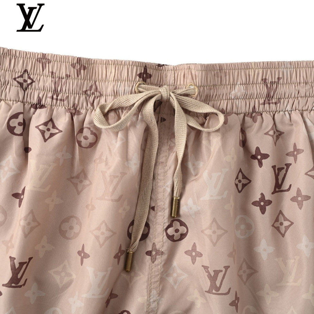 Louis Vuitton Beige Monogram Drawstring Swim Shorts