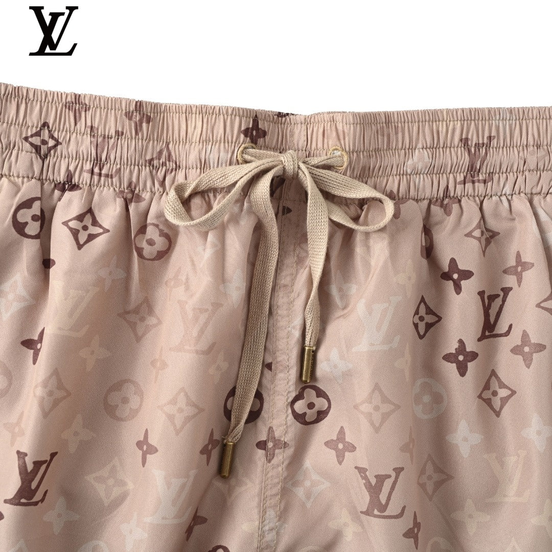 Louis Vuitton Beige Monogram Drawstring Swim Shorts