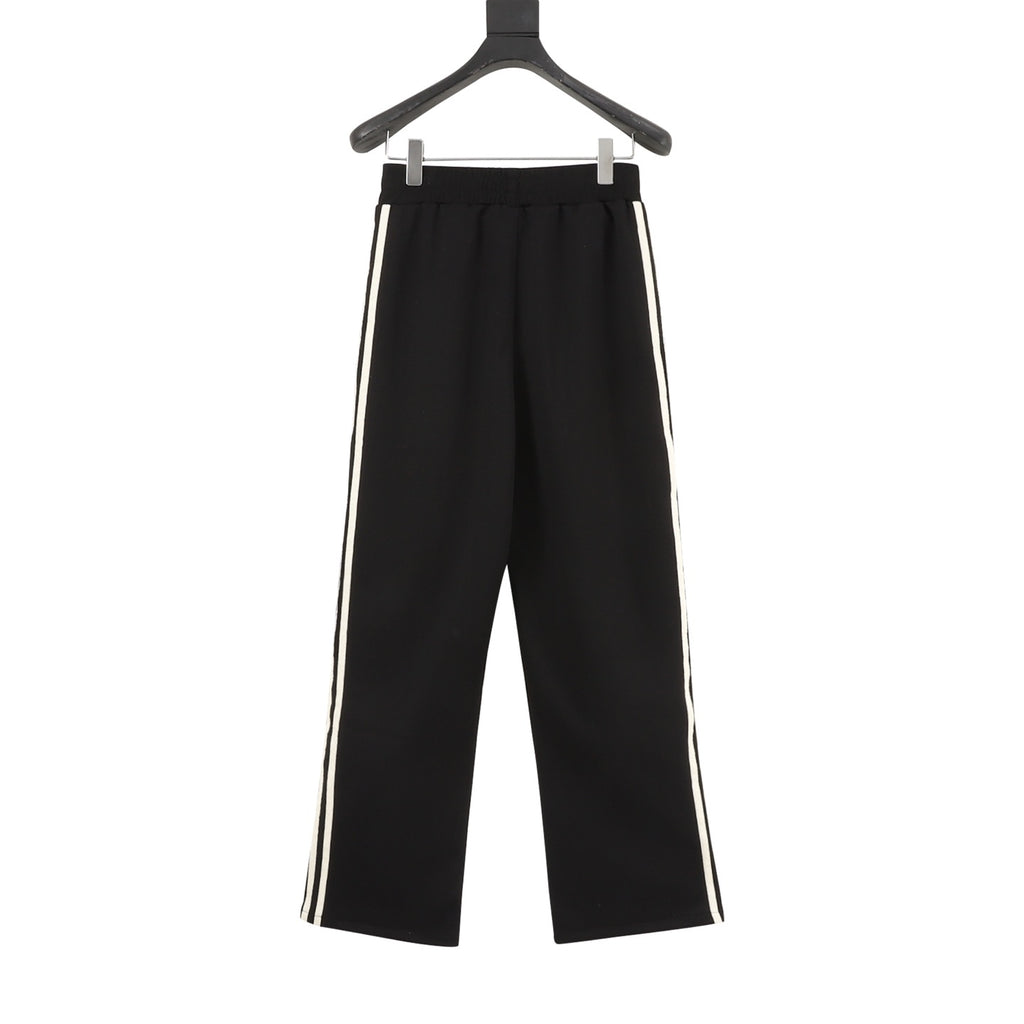 Adidas Originals Gold Trefoil 3-Stripe Wide-Leg Track Pants