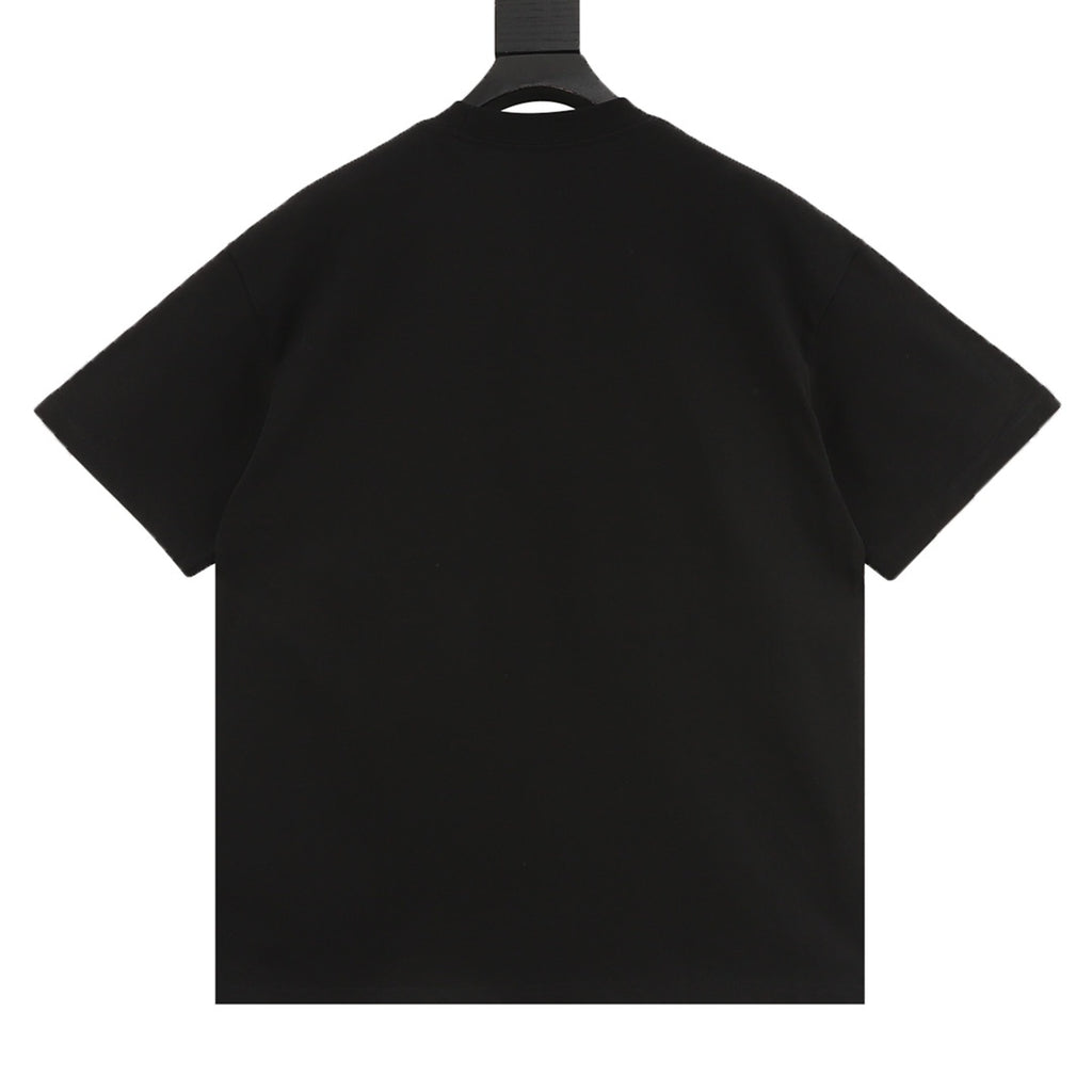 Yves Saint Laurent Men's Black Colorful Graffiti Logo T-Shirt