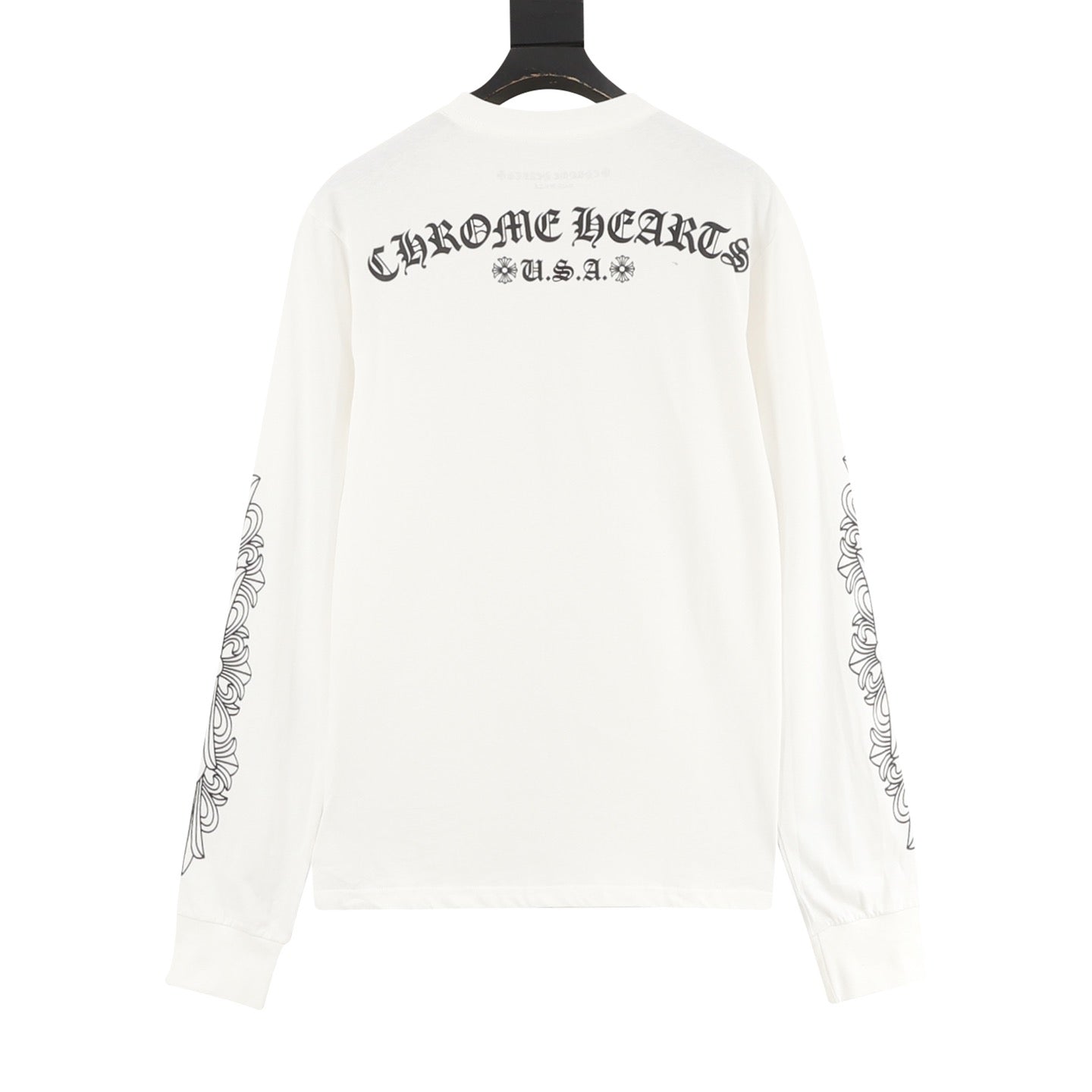 Chrome Hearts 25FW Sanskrit Scroll Print Long Sleeve T-Shirt | Black Gothic Luxury Streetwear