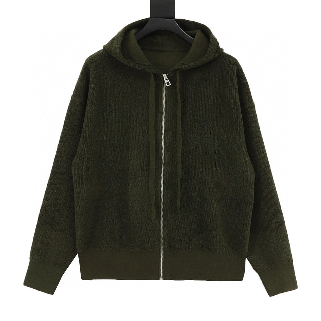 Loewe 25FW Anagram Zip-Up Hooded Cardigan