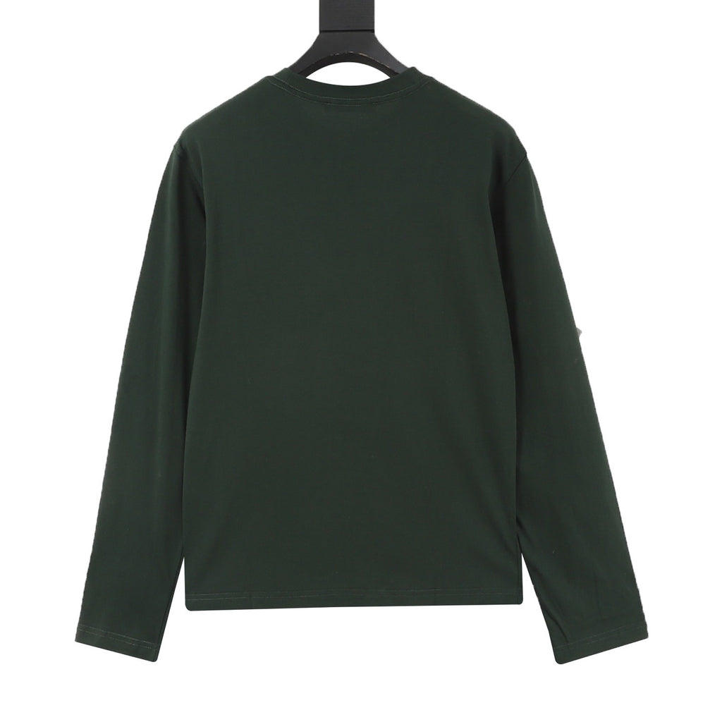 Acne Studios Women's Men's Dark Green Script Logo Long-Sleeve T-Shirt