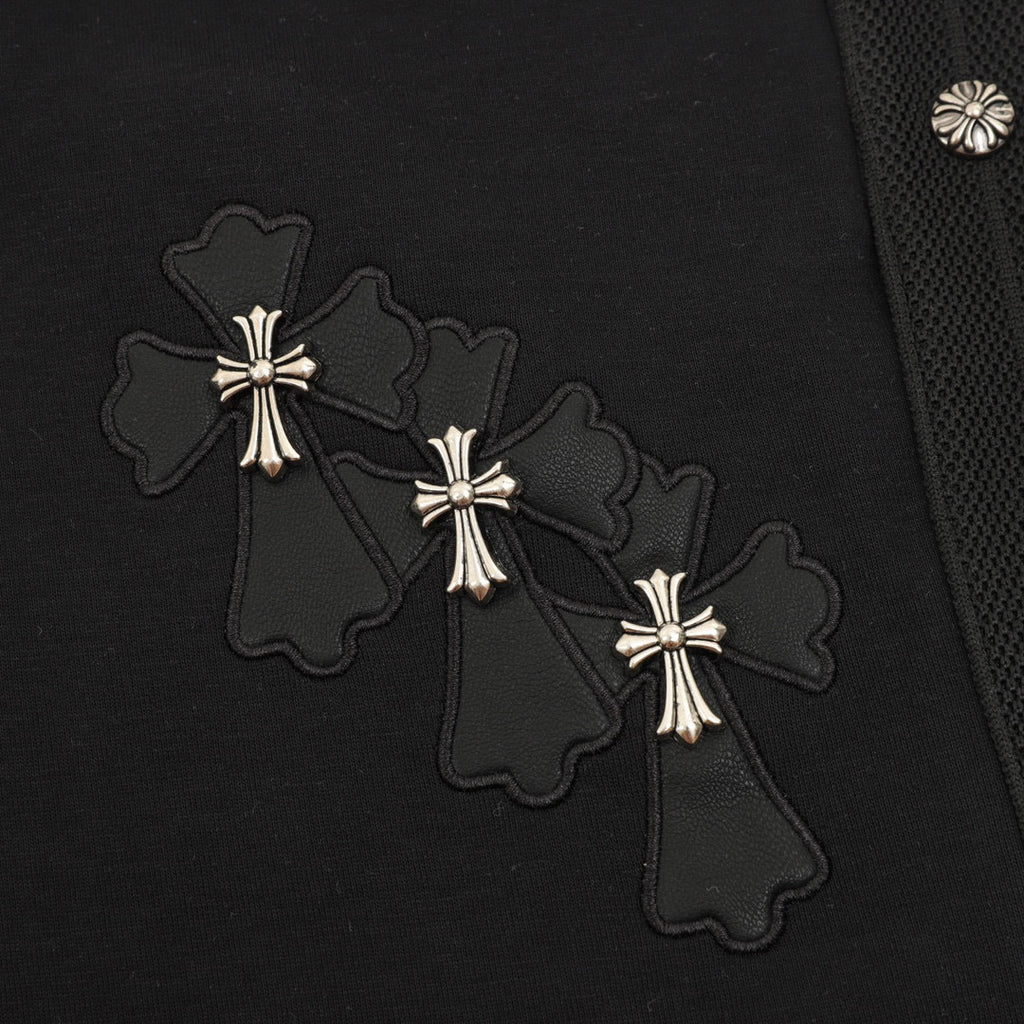 CH Cross Appliqué Embroidered Trousers