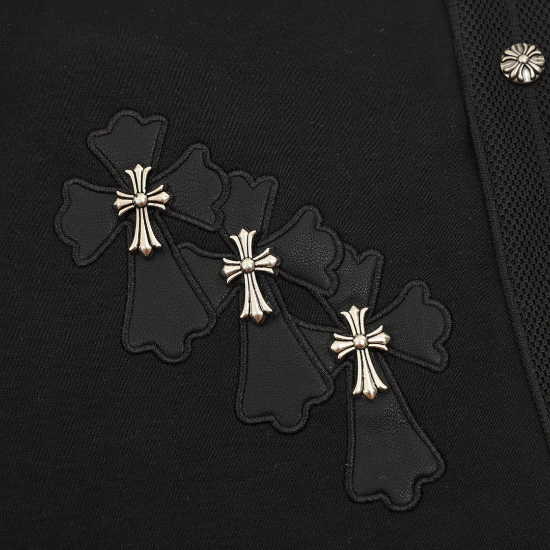 CH Cross Appliqué Embroidered Trousers