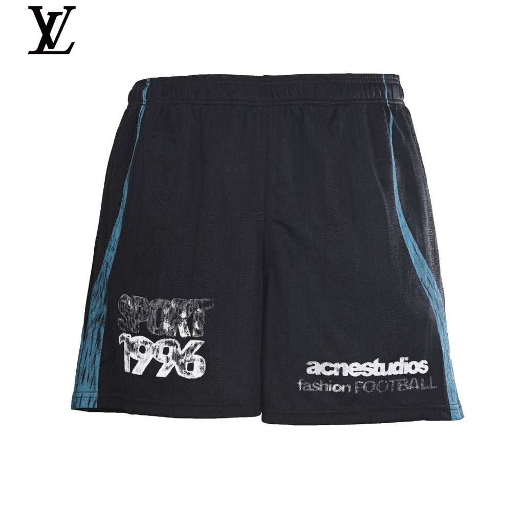 Acne Studios Men's Black Sport 1996 Football Shorts