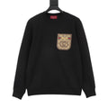Gucci Women's Men's Black GG Pocket Patch Crewneck Sweatshirt