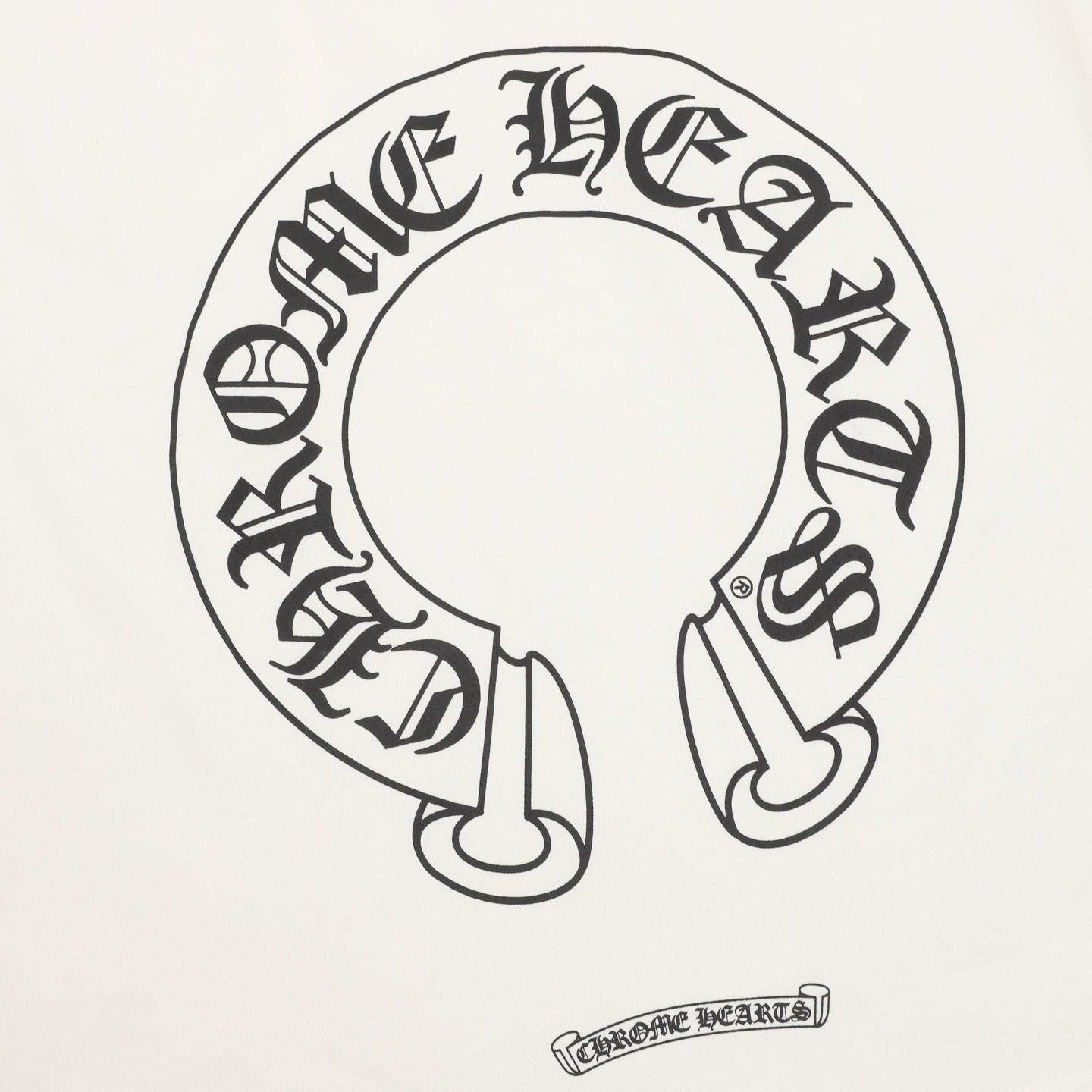 Chrome Hearts 25FW Hollow Horseshoe Long-Sleeve T-Shirt