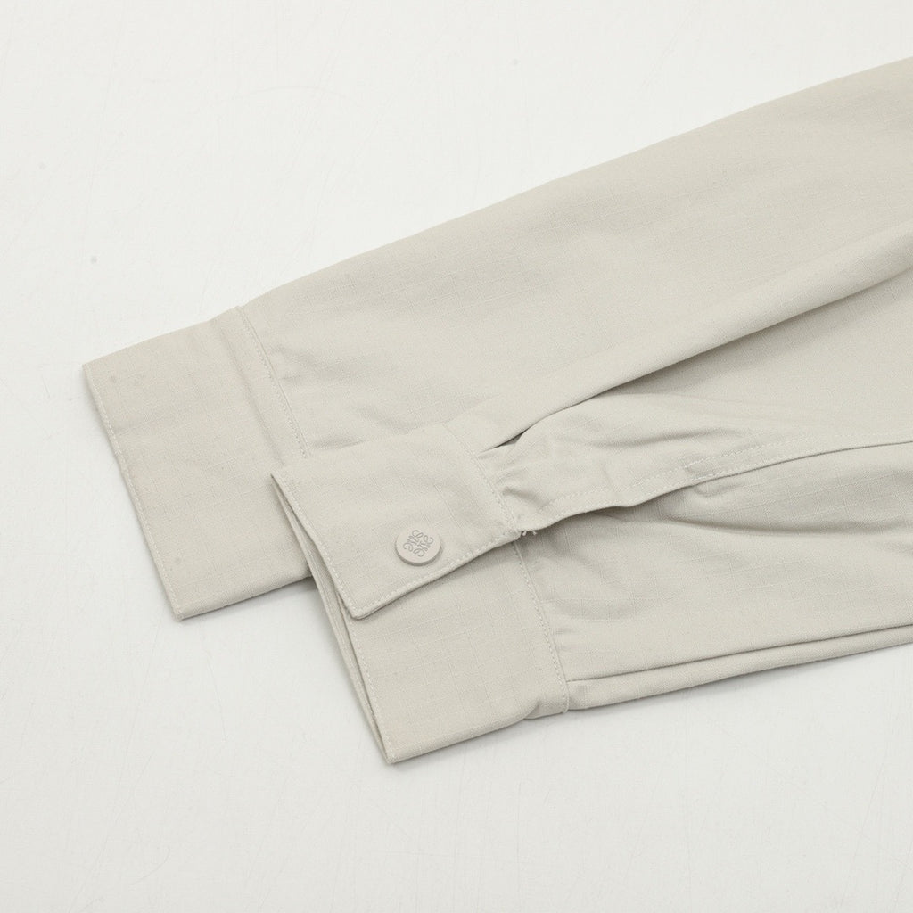 LOEWE Women's & Men's Light Beige Anagram Logo Collared Zip-Up Jacket